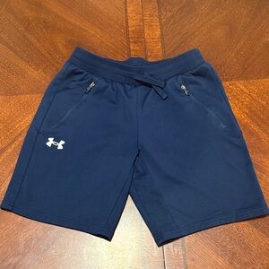 Under Armour Navy Blue Boys Athletic Shorts